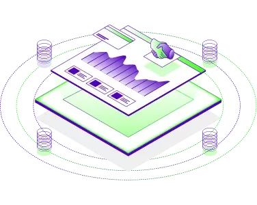 Conceptual illustration of investors information