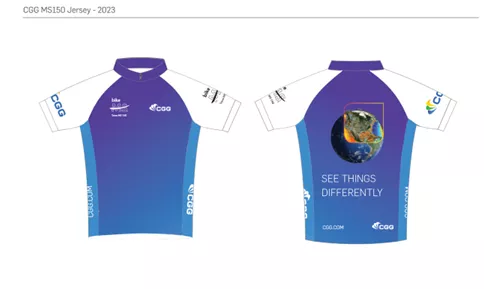 Illustration of the Team CGG MS 150 2023 Jersey