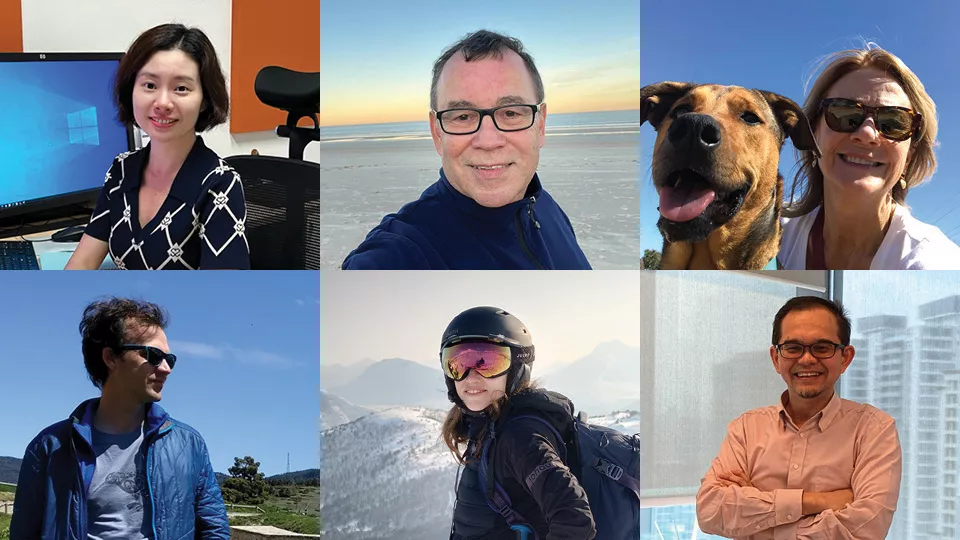 Mosaic of portraits of the CGG people interviewed