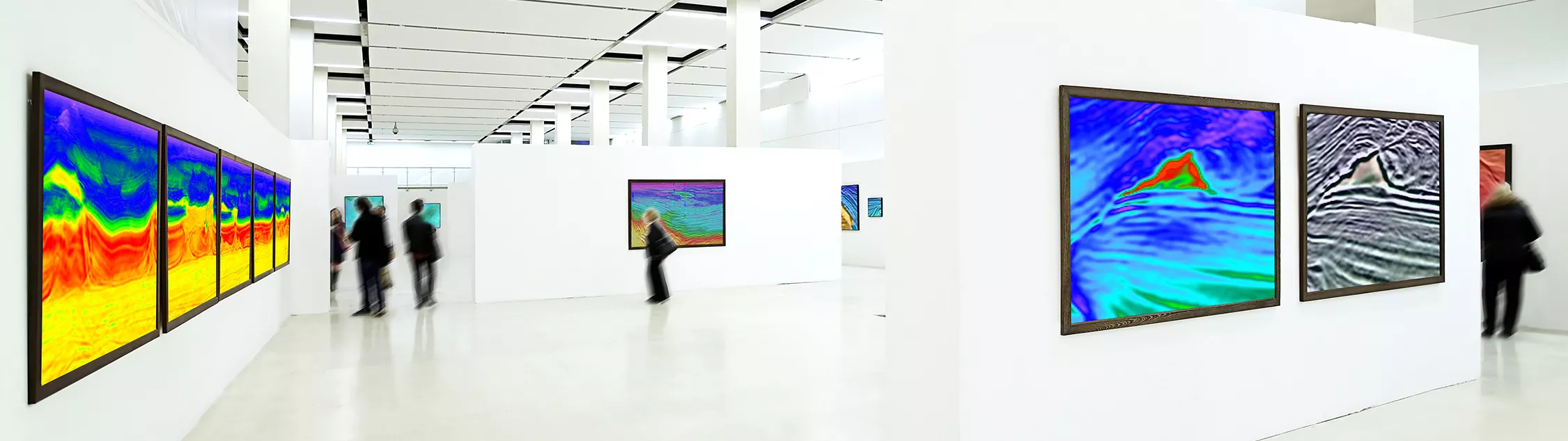 Images of CGG Subsurface Imaging in a museum gallery