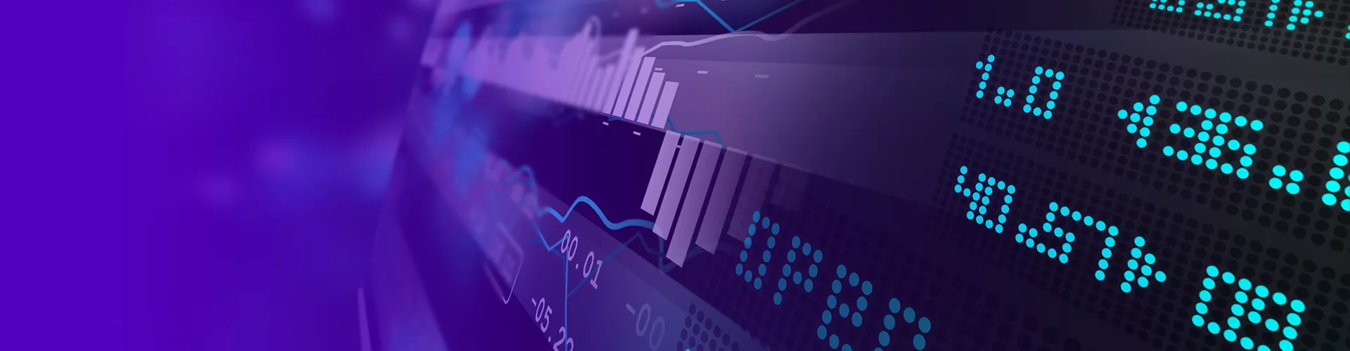 Financial chart with stock prices