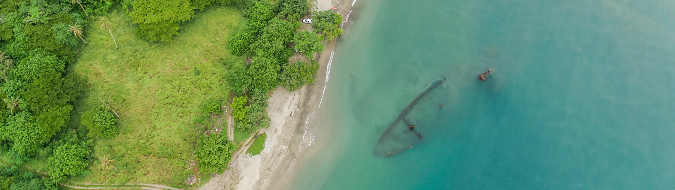 Image of shipwreck off Solomon Islands