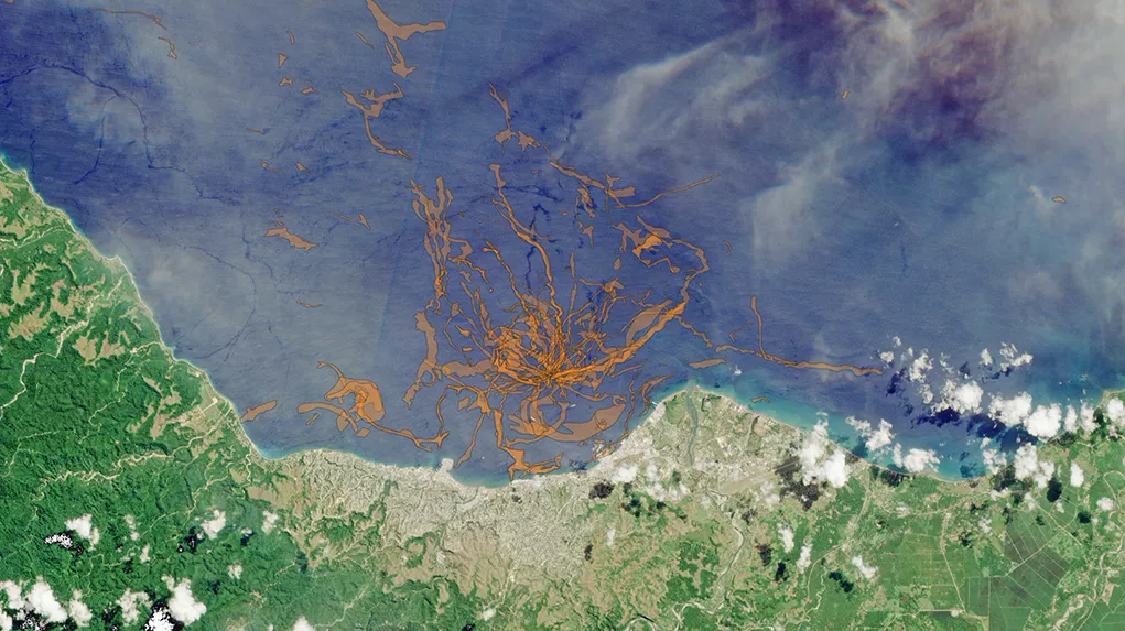 Map indicating presence of shipwrecks