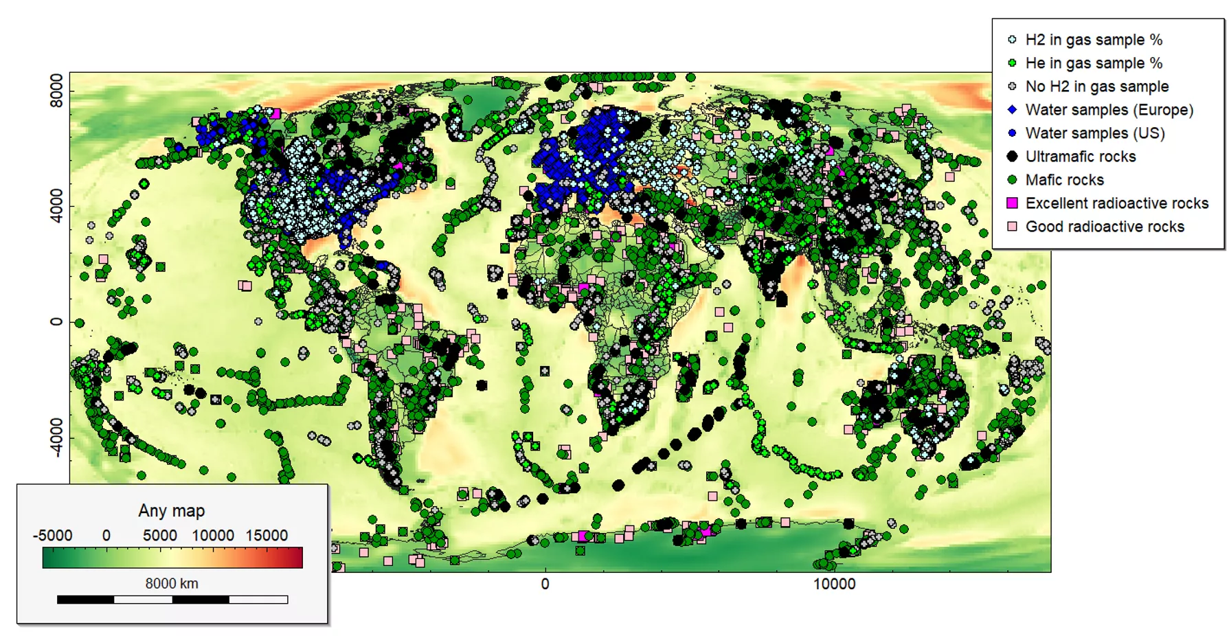 Viridien map of natural H2 exploration
