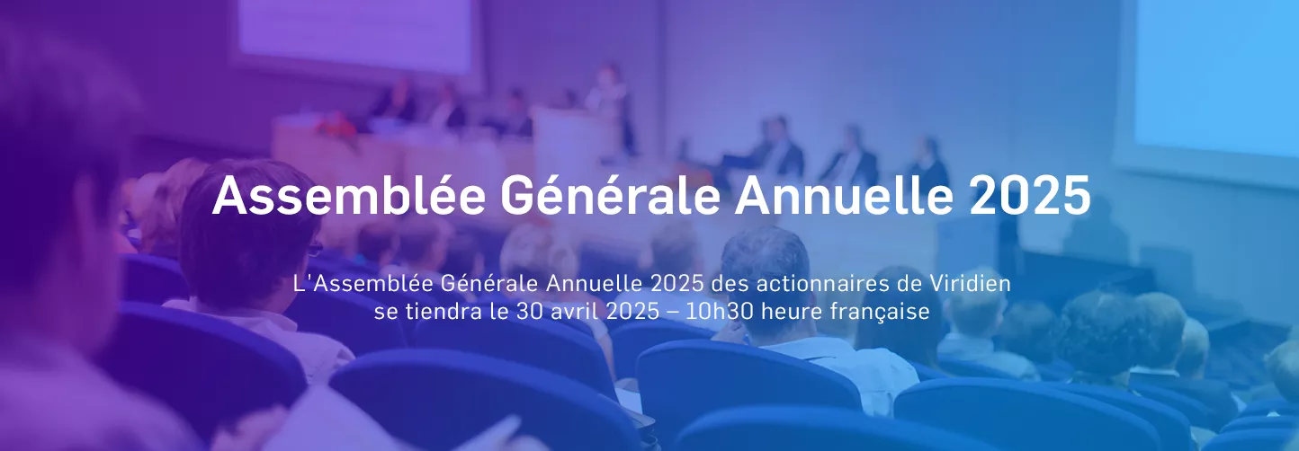 Image of the Viridien General meeting 2025 banner in French