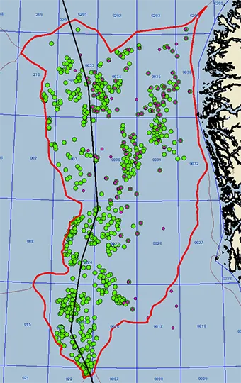 Viridien map of Northern North Sea