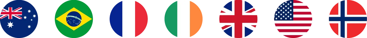 Image of the flags representing the different nationalities of the Viridien executives