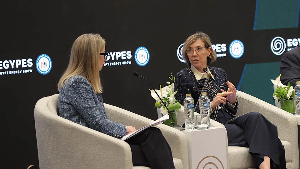 Image of Sophie talking that Egypes 2026 conference