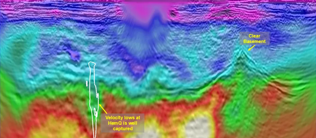 Viridien seismic image of Oak DAM example