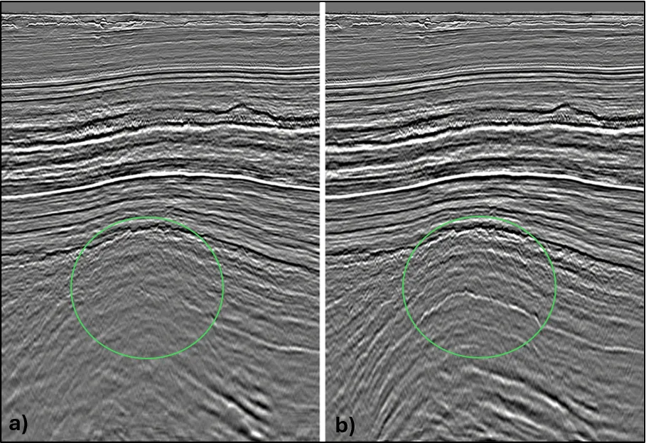 Surface DAS image comparison over a North Sea CCS field