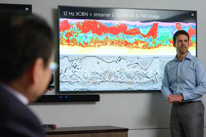 Image of a Viridien Mining Orebody meeting with experts