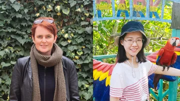 Pictures of Céline Lacombe and Rachel Gong
